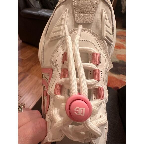 SOLD‼️Dolce & Gabanna Pink and White Low-Top Sneakers      Size 36.5 ( 6 1/2) - Picture 13 of 14
